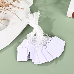 500/1000x Garage Sale Price Tag Size #5 Blank Merchandise Hang String Strung US