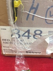CASE OF 100 MEDICAL ACTION INDUSTRIES Red Biohazard Bags 38×47 848