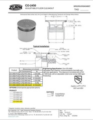 ZURN CO2450-AB4 4″ ABS Adjustable Floor Cleanout For Foot Traffic Applications