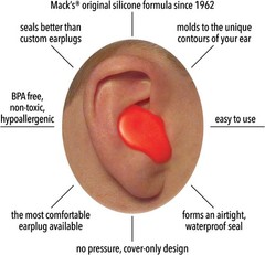 6 Pairs Of Mack’s Soft Moldable Silicone Putty Small Kid Size Ear Plugs