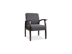 Lorell Guest Chairs 24″x25″x35-1/2″ Charcoal/Espresso frame 68555