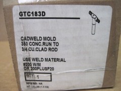 Nvent Erico Cadweld GTC183D Mold 350 Conc. Run to 3/4 CU Clad Rod