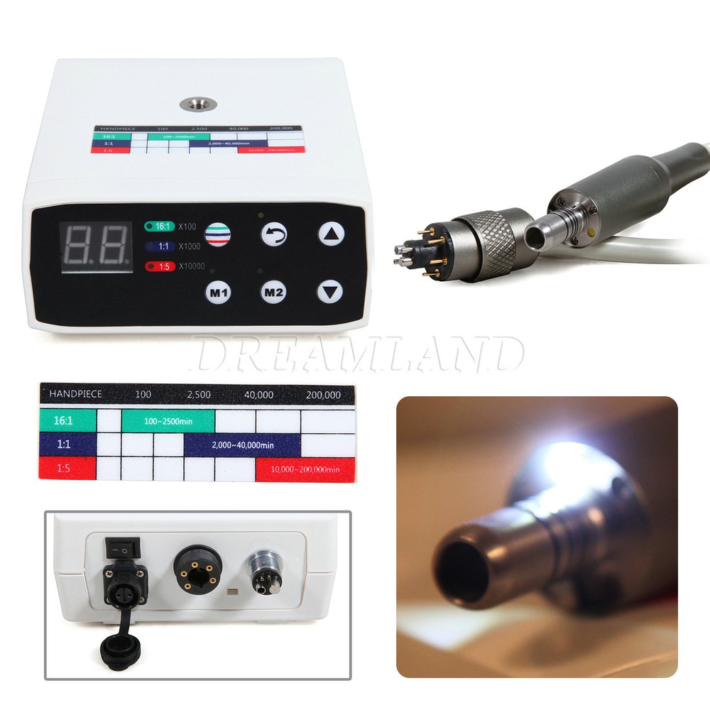 Dental Brushless LED Electric Micro Motor/ 1:5/1:1/1:4.2 Contra Straight for Nsk