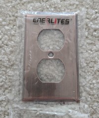 ENERLITES ANTIQUE COPPER DUPLEX RECEPTACLE STAINLESS STEEL 1G WALLPLATE-10 PACK