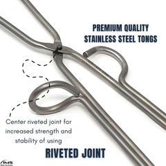 10″ Crucible Tongs For Melting Casting Gold Silver Copper, STAINLESS-STEEL CE