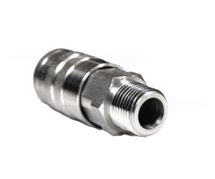 stainless steel quick connect coupler, 1/2″, female socket end, 1/2″ male thread