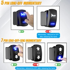 Custom Rocker Toggle Switch Panel ON OFF 2/3Way 12V 24V for UTV Car Truck Marine