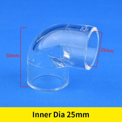 16~50Mm Acrylic 90° Elbow Transparent Tube Fittings Aquarium Water Pipe Connecto