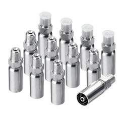 12Pack 1/4″ Hydraulic Hose Fitting-1/4″ Hose X 1/4 Inch NPTF Male Pipe Thread Hy