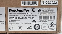 Weidmuller 2789900000 DURA ECO LA-BAT 24V 3.4AH Switching Power Supply