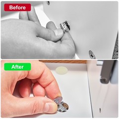 180Pcs Screw Caps Covers 12x3mm Plastic Screw Decoration Cover White