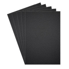 5pcs Parche Adhesivo Piel Sintetica 8x12in Negro Reparacion Sofa Asiento