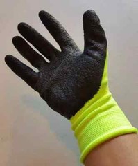 8 Pairs Crinkle Latex Rubber Work Gloves Hand Coated Safety Work Gloves – Green