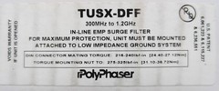 NEW POLYPHASER TUSX-DFF IN-LINE EMP BULKHEAD COAXIAL SURGE PROTECTOR