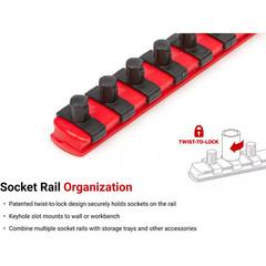 3/8 In. Drive 6-Point Socket Set with Rails (1/4 In.-1 In., 6 Mm-24 Mm) (68-Piec