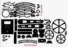 Steel industrial lamp pattern dxf CNC file on thumb drive
