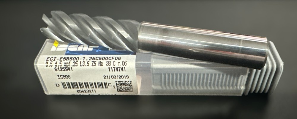 Iscar 1/2 Carbide Endmill ECI-E5R500-1.25C500CF06 – with .060 Radius