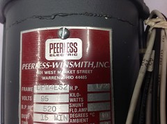 Peerless 183-04-0313-0 Servo Motor 95V DPM4ES2 Frame 520 RPM 1/20HP. NEW IN BOX