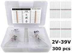 300 pcs 0.5w Zener Diode Assortment 30 Values, 2V to 39V