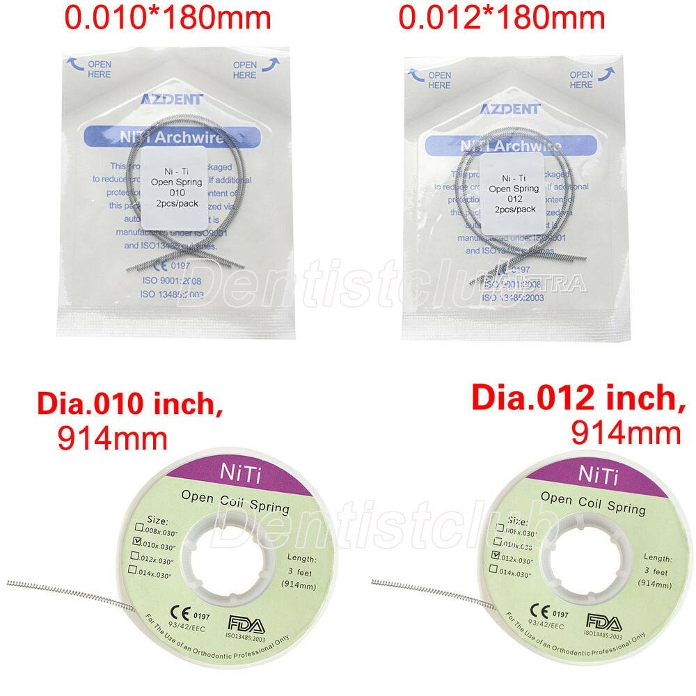 Dental Orthodontic Niti Open Coil Spool Springs Accessory 012*030″ / 010*030″