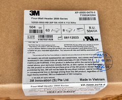 3M N2520-5002-RB Four Wall Header 20 Position Connector (QTY 504)