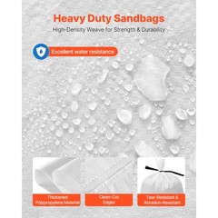 Uimoso 1000 Pack Sandbags 16″ x 26″, 50lb Capacity Durable Empty Sand Bags