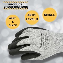 Cut Resistant Level 3 Hand Protective Industrial Work Gloves, Size: S/M/L/XL/2XL