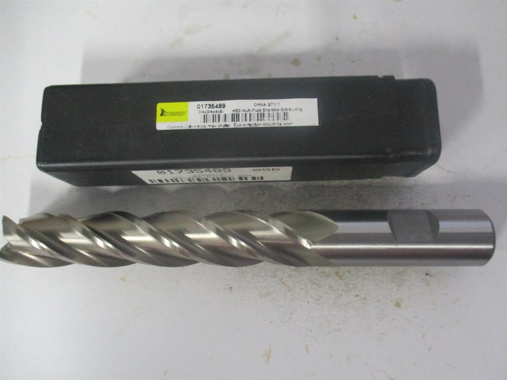 (720-3611) 3/4″ x 4″ x 3/4″ x 6-1/4″ OAL High Speed Steel 4Fl Square End Mill