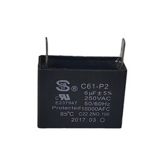 1pcs New C61-P2 6uF 250VAC 50/60Hz 10000AFC C22.2NO.190 85℃ Capacitor E237947