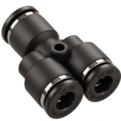10 PCS 3/8 Inch Push To Connect Fittings Y Air Splitter Union Hose Pneumatic