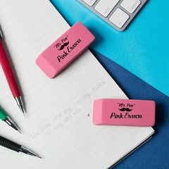 Mr. Pen Pink Pencil Erasers Bulk 12 Pack Large Latex Free Block Art School