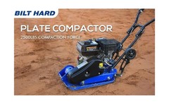 BILT HARD Plate Compactor Rammer, 6.5HP 196cc Gas Engine 5500 VPM 2500 lbs Co…
