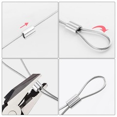 200 Pcs Aluminum Crimping Loop Sleeve 1/16″, Cable Ferrule Wire Rope Sleeves …