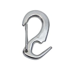 1-7/8″L Marine One Hand Snap Hank, Jib Hank Sail Snap Hook Stainless Steel 4 PCS