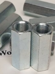 1/2-20 ×1-3/4″ Heavy Hex Coupling Nut 1-3/4″ long x 11/16″ (5 pack) Zinc.