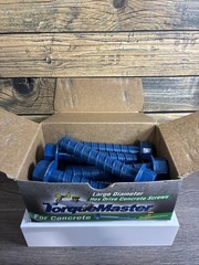 Torquemaster Blue Ruspert Large Diameter Hex Masonry Screws, 10 Pieces 3/4×4-1/2