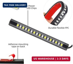 FXC 2x Universal Flexible LED Turn Signal Tail Brake License Plate Light Integra
