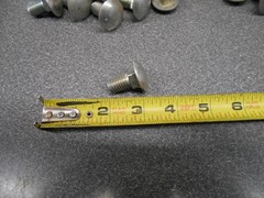 Carriage Bolt 1/2″ x 1.00″. Carriage Bolts. (LOT OF 20), Grade 2, Coarse. NOS!