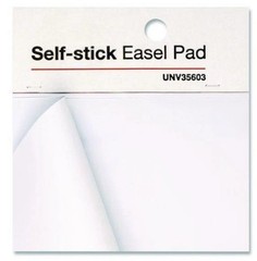 Universal Self Stick Easel Pad 25 x 30 Unruled 30 Sheets White 2 Pack