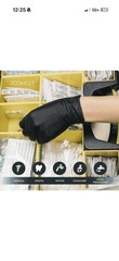 AMMEX Black Nitrile Exam Gloves, Case of 1000, 3 Mil, Size Large, Latex Free,