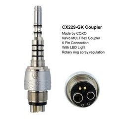 COXO Dental Handpiece Quick Coupling Coupler Swivel 4 Hole 6 Pin KaVo NSK Sirona