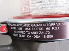 Pacific Seismic Products Earthquake Gas Shut Off Valve 314F 2″Horizontal Flanged