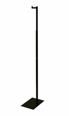Single Costumer Clothing Display Stand Black Valet 72″ Garment Rack Adjustable