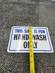 (QTY 7) SmartSign 7U36 Food Safety Sign This Sink For Hand Wash Only Sign 7×10