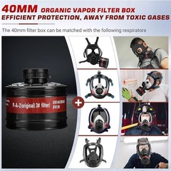 40mm Gas Mask Filter- Emergency Preparedness, Industrial Use, Sealed P-A-2 NEW
