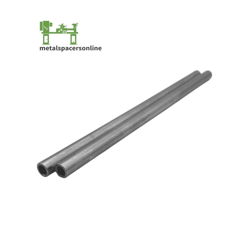 Mild Steel Spacer-Tubing- 3/8″ OD x 1/4″ ID x 8″ Long–Fits M6 or 1/4″ Bolts