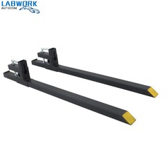60″ Clamp on Pallet Forks For Tractor Bucket Loader Tractor Skid Steer 2000 LBS