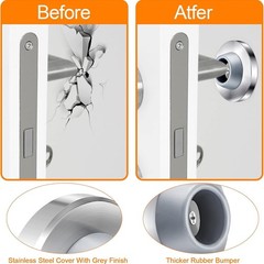 Blulu Concave Wall Door Stopper Bumper 2.5 x x 1 inches, Silver