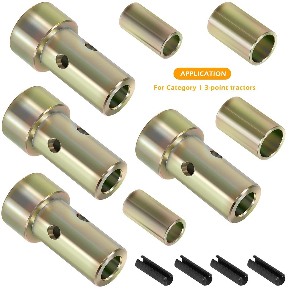 2 Pairs Cat 1 Quick Hitch Adapter Bushing Kit Fits Category 1 Tractors TK-95029