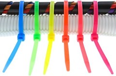 Fluorescent Self Locking Zip Tie Nylon Cord Wrap Weather Resistant Wire Cable